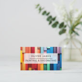 カラー数々のウッドアーティスト、画家、デコレーター 名刺 (スタンド正面)