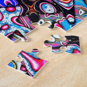 カラー数々のカオス抽象芸術ジグソーパズル ジグソーパズル (側面)