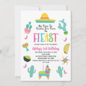 カラー数々のガールズモダンフェスタ誕生日 招待状 (正面)