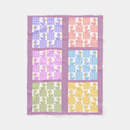 カラー数々のキルトダッキー（アヒルちゃん）デザインフリースブランケット フリースブランケット