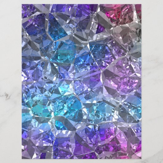 カラー数々のクリスタルスクラップブック紙 (正面)