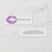 カラー数々のグリッターリップスタイリッシュメイクアップアーティスト#5 スキニー名刺 (正面/裏面)