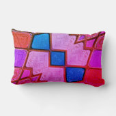 カラー数々のシェード模様ランバーピロー ランバークッション (裏面)