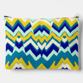 カラー数々のジグザグパターン化粧アクセサリーポーチ アクセサリーポーチ (裏面)