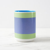 カラー数々のスカイブルーの名刺 ツートーンマグカップ (中央)