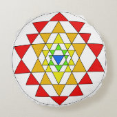 カラー数々のスリヤントラ瞑想クッション ラウンドクッション (裏面)