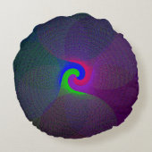 カラー数々のセンターラウンドピロー ラウンドクッション (裏面)