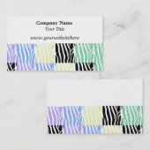 カラー数々のゼブラプリント名刺 名刺 (正面/裏面)