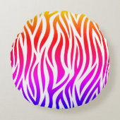 カラー数々のゼブラ印刷ラウンド装飾用クッション ラウンドクッション (正面)