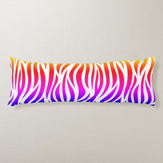 カラー数々のゼブラ印刷抱き枕 ボディピロー (正面)
