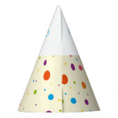 カラー数々のドット誕生日パーティーハット パーティーハット (裏面)