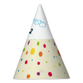 カラー数々のドット誕生日パーティーハット パーティーハット (右)