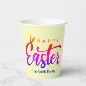 カラー数々のハッピーイースター紙カップ 紙コップ (裏面)
