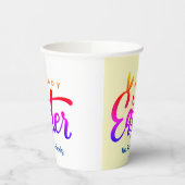 カラー数々のハッピーイースター紙カップ 紙コップ (左)