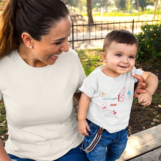 カラー数々のバタフライTシャツ ベビーTシャツ