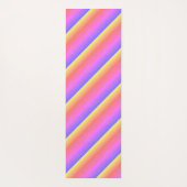 カラー数々のパステル対角ストライプ名前をカスタムする ヨガマット (裏面)
