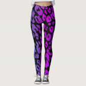 カラー数々のヒョウ系デザイン1 レギンス (正面)