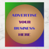 カラー数々のビジネスデザイン照光標識 ワインラベル (シングルラベル)