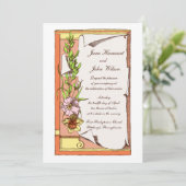 カラー数々のフローラバナー結婚式招待状 招待状 (スタンド正面)