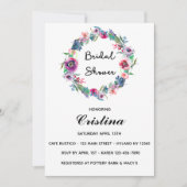 カラー数々のフローラリース招待状 招待状 (正面)