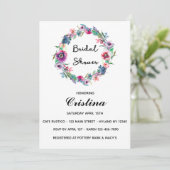 カラー数々のフローラリース招待状 招待状 (スタンド正面)