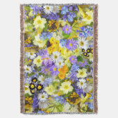 カラー数々のフローラ毛布 スローブランケット (正面縦)