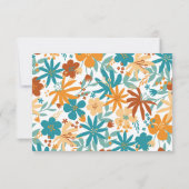 カラー数々のブライトレトロシックなブライドメイドハートフル サンキューカード (裏面)