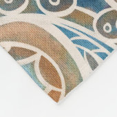 カラー数々のペイズリー手描きプリント フリースブランケット (角)