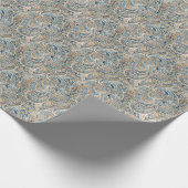 カラー数々のペイズリー手描きプリント ラッピングペーパー (角)