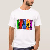 カラー数々のホッケーエンブレム Tシャツ (正面)