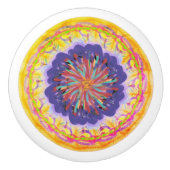 カラー数々のボヘミアンフローラセラミックノブ セラミックノブ (正面)