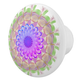 カラー数々のボヘミアンフローラセラミックノブ セラミックノブ