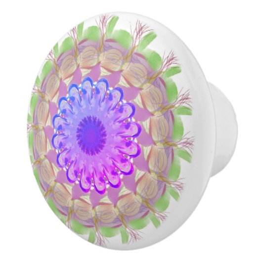 カラー数々のボヘミアンフローラセラミックノブ セラミックノブ (右)