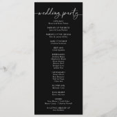 カラー数々のボー秋フローラ結婚式 プログラム (裏面)