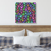 カラー数々のポープリントデザイン キャンバスプリント (インサイチュ (寝室))