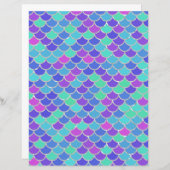 カラー数々のマーメイドはかりで測スクラップブック紙 (正面/裏面)