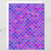 カラー数々のマーメイドはかりで測スクラップブック紙 (正面/裏面)