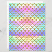 カラー数々のマーメイドはかりで測スクラップブック紙 (正面/裏面)