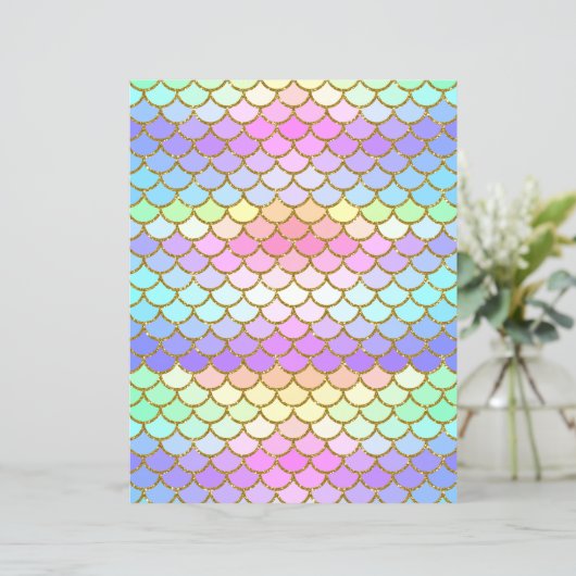 カラー数々のマーメイドはかりで測スクラップブック紙 (スタンド正面)