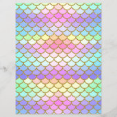 カラー数々のマーメイドはかりで測スクラップブック紙 (正面)