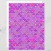 カラー数々のマーメイドはかりで測スクラップブック紙 (正面/裏面)