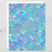 カラー数々のマーメイドはかりで測スクラップブック紙 (正面/裏面)