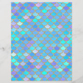 カラー数々のマーメイドはかりで測スクラップブック紙 (正面)