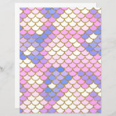 カラー数々のマーメイドはかりで測スクラップブック紙 (正面/裏面)