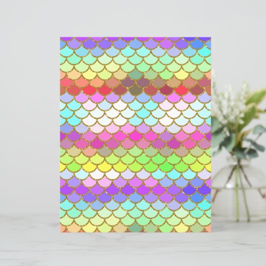 カラー数々のマーメイドはかりで測スクラップブック紙 (スタンド正面)