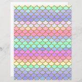 カラー数々のマーメイドはかりで測スクラップブック紙 (正面/裏面)