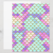 カラー数々のマーメイドはかりで測スクラップブック紙 (正面/裏面)