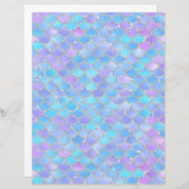 カラー数々のマーメイドはかりで測スクラップブック紙 (正面/裏面)