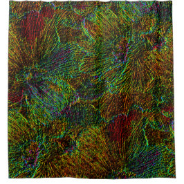 カラー数々のメタリック花柄シャワーカーテン シャワーカーテン