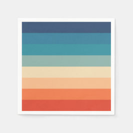 カラー数々のレインボーストライプのデザイン紙ナプキン スタンダードカクテルナプキン